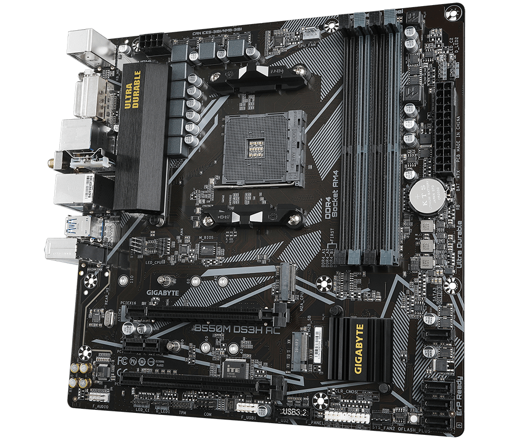 gigabyte b550m ds3h micro atx motherboard